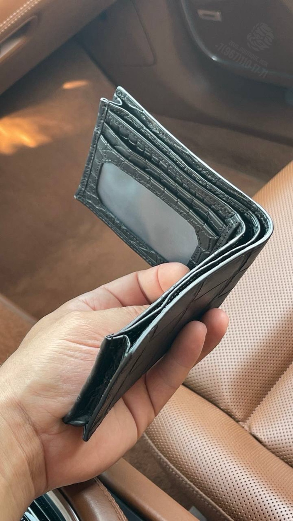 Кошелёк Hermes из кожи крокодила