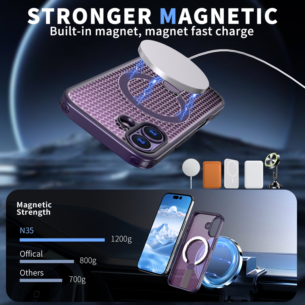 Прозрачный чехол Mesh Pro Magnetic Case для iPhone 17