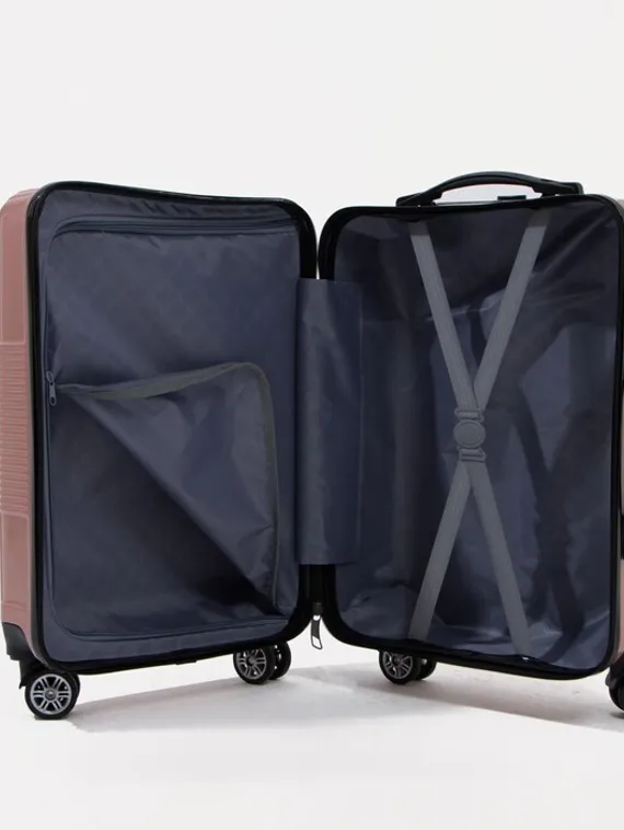 Чемодан маленький 20" кодовый замок, цвет розоый