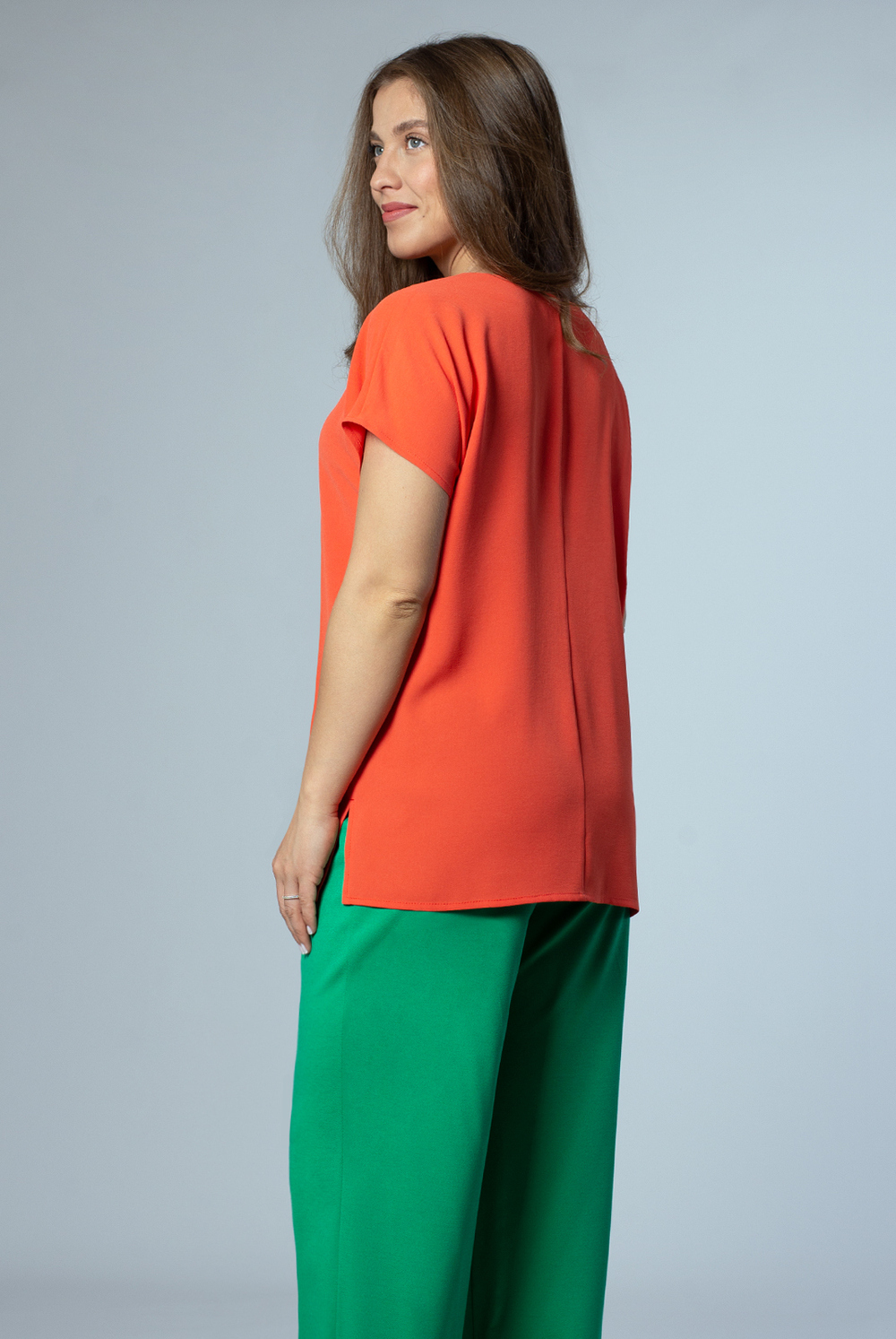 Блузка женская 3256зпа, оранжевый #28Ора093256зпа