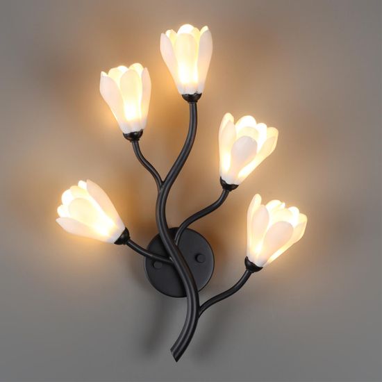 5090/5W MODERN ODL25 553 черный матовый/белый/фарфор Бра G4 LED 5*5W GARDI