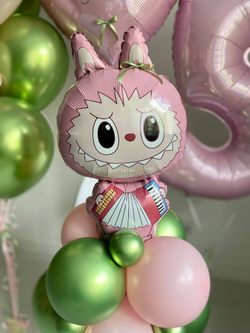 Воздушные шары Лабубу розовая №3446