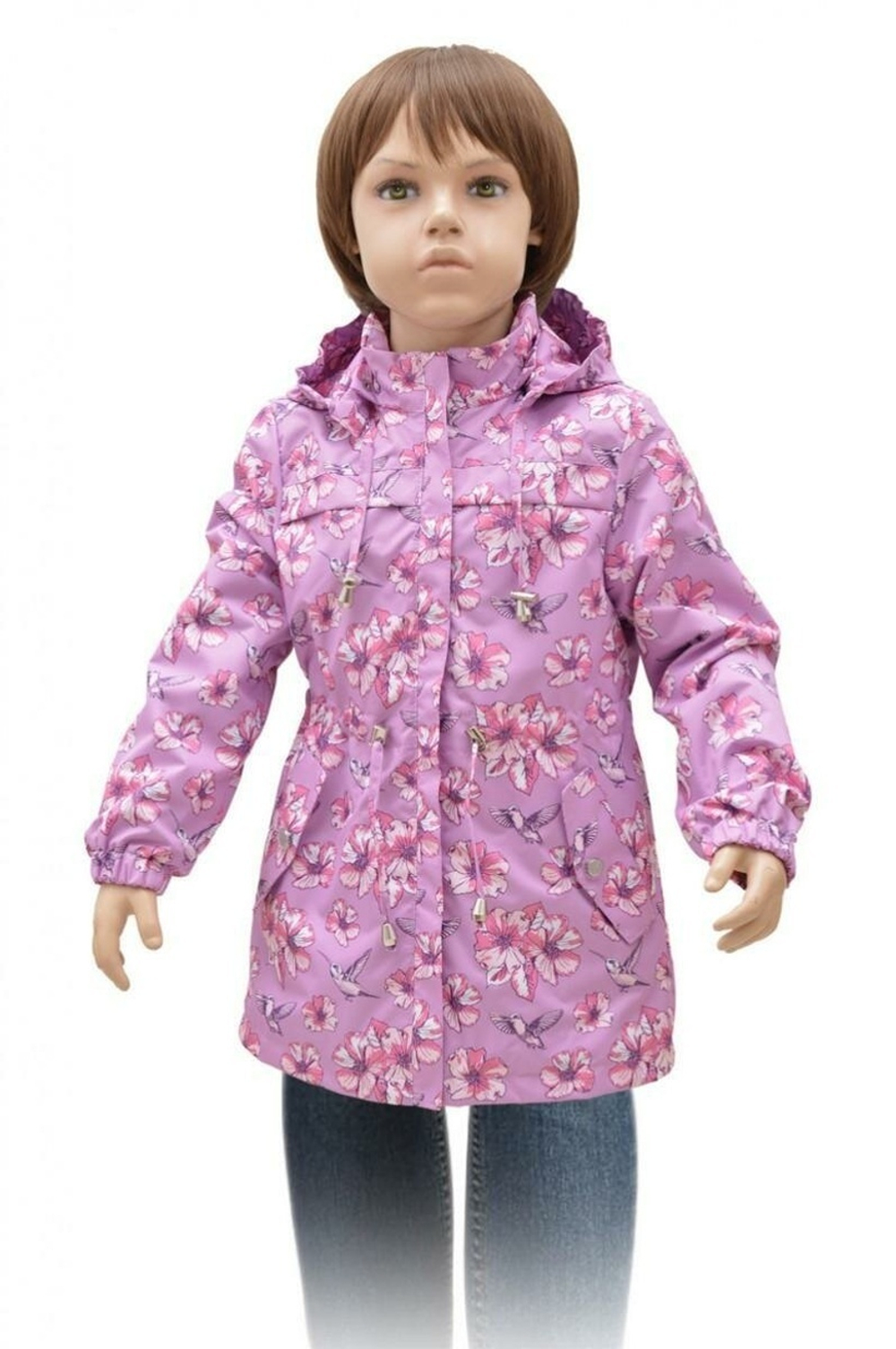 Ветровка для девочки р.110 сирень (Rusland) А 57-20