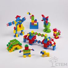 Кубики соединяющиеся 2 см. Конструирование. Набор учебно-игровой для класса (550 элементов)