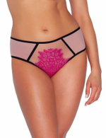 Трусики-слипы с ярким кружевом с ресничками (Размер: M) (Цвет: розовый)