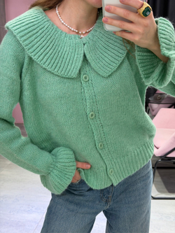 Кардиган с воротничком Candy зеленый
