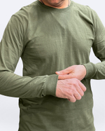 Футболка лонгслив с длинным рукавом олива