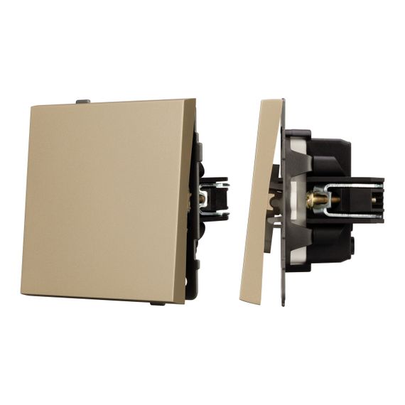 Механизм выключателя одноклавишный непроходной SWT-TENDO-MK01-SFPL-GD (230V, 10A) Arlight 054567