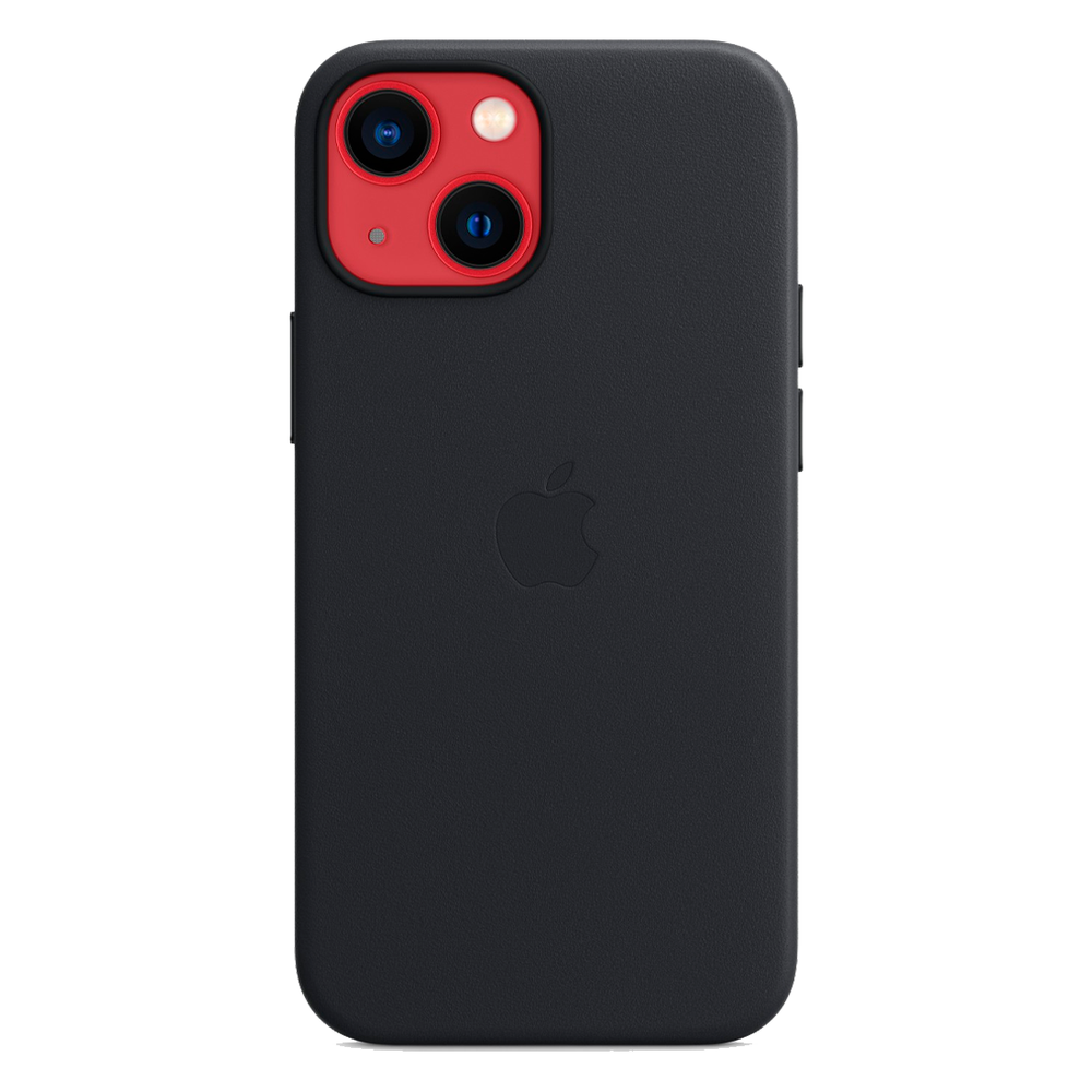 Кожаный чехол с поддержкой MagSafe Apple Leather Case для iPhone 13 mini, Midnight (Темная ночь)