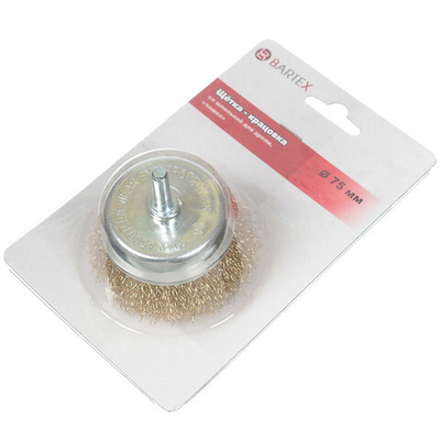 Щетка для дрели Bartex, 75 мм, чашка со шпилькой, 99475, шт