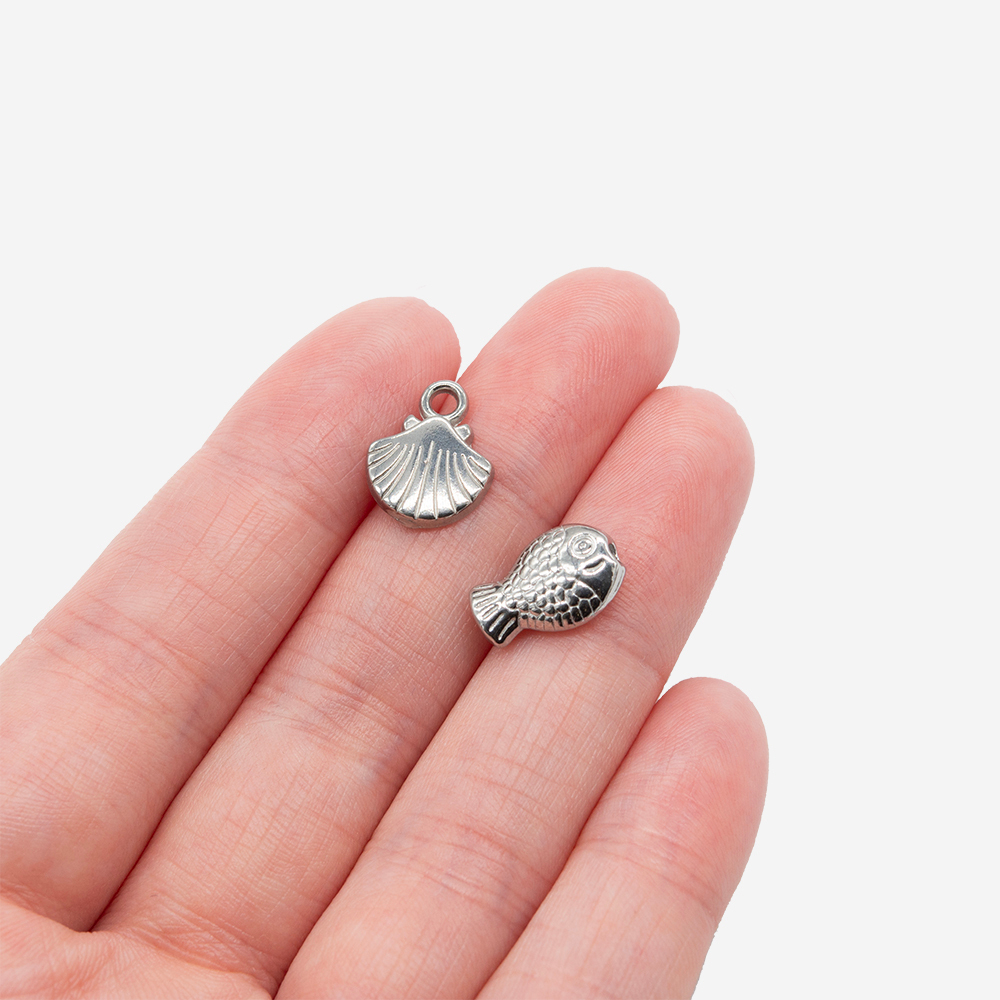 Подвеска-разделитель "Рыба" 12,5*8мм, сталь без покрытия