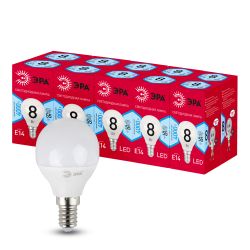 Лампочка светодиодная ЭРА RED LINE LED P45-8W-840-E14 R E14 / Е14 8 Вт шар нейтральный белый свет