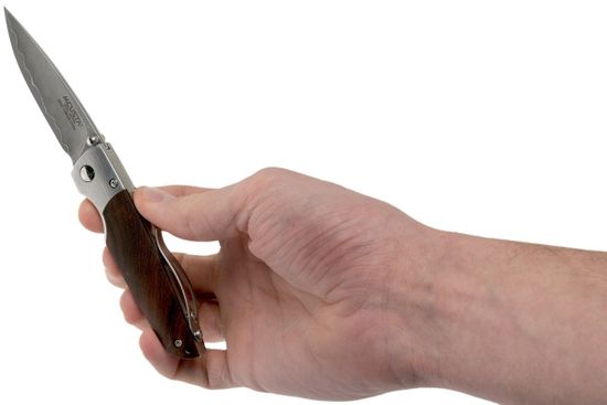 Складной нож Mcusta Shinra Mixture Taina c клинком из стали SPG2 San Mai, рукоять дерево (Палисандр)