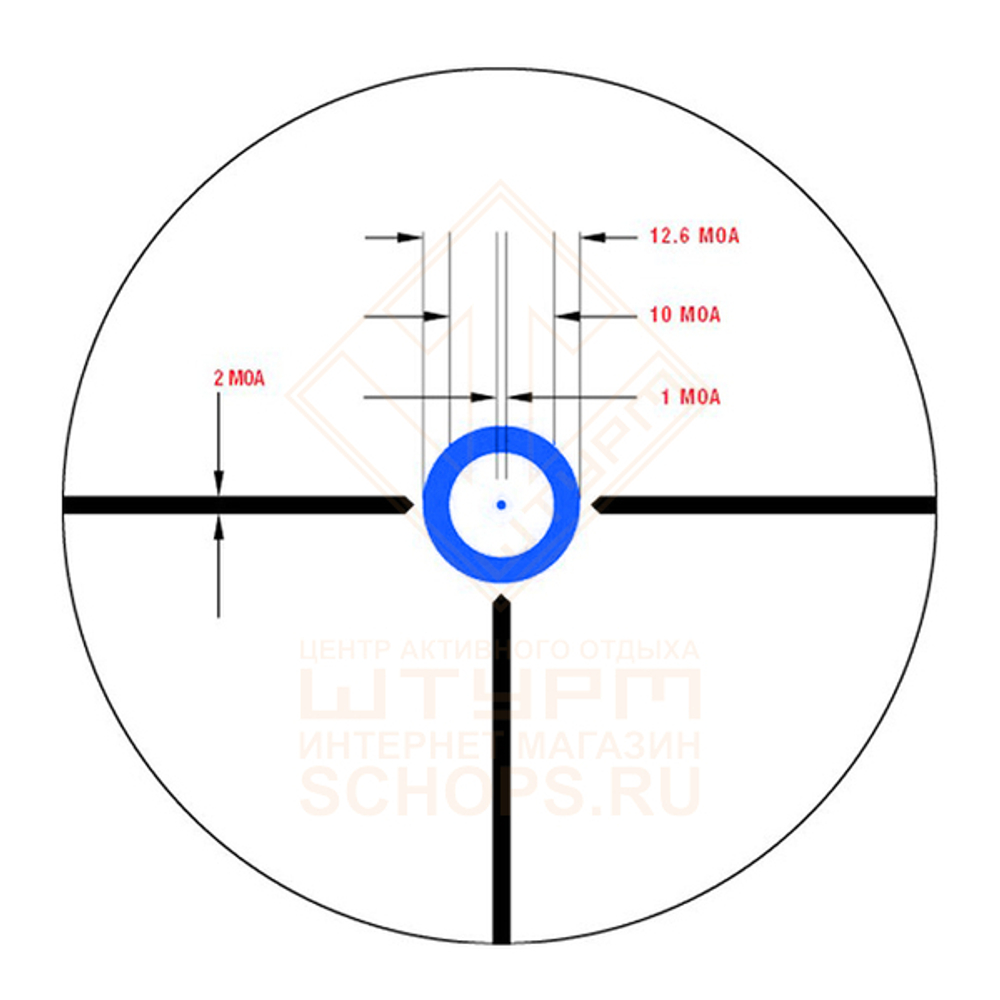 Прицел оптический Veber Wolf 1,25-4,5x26 IR DnD загонник