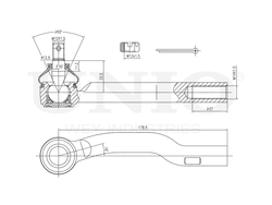 Наконечник рулевой правый UNIO SSP-10035