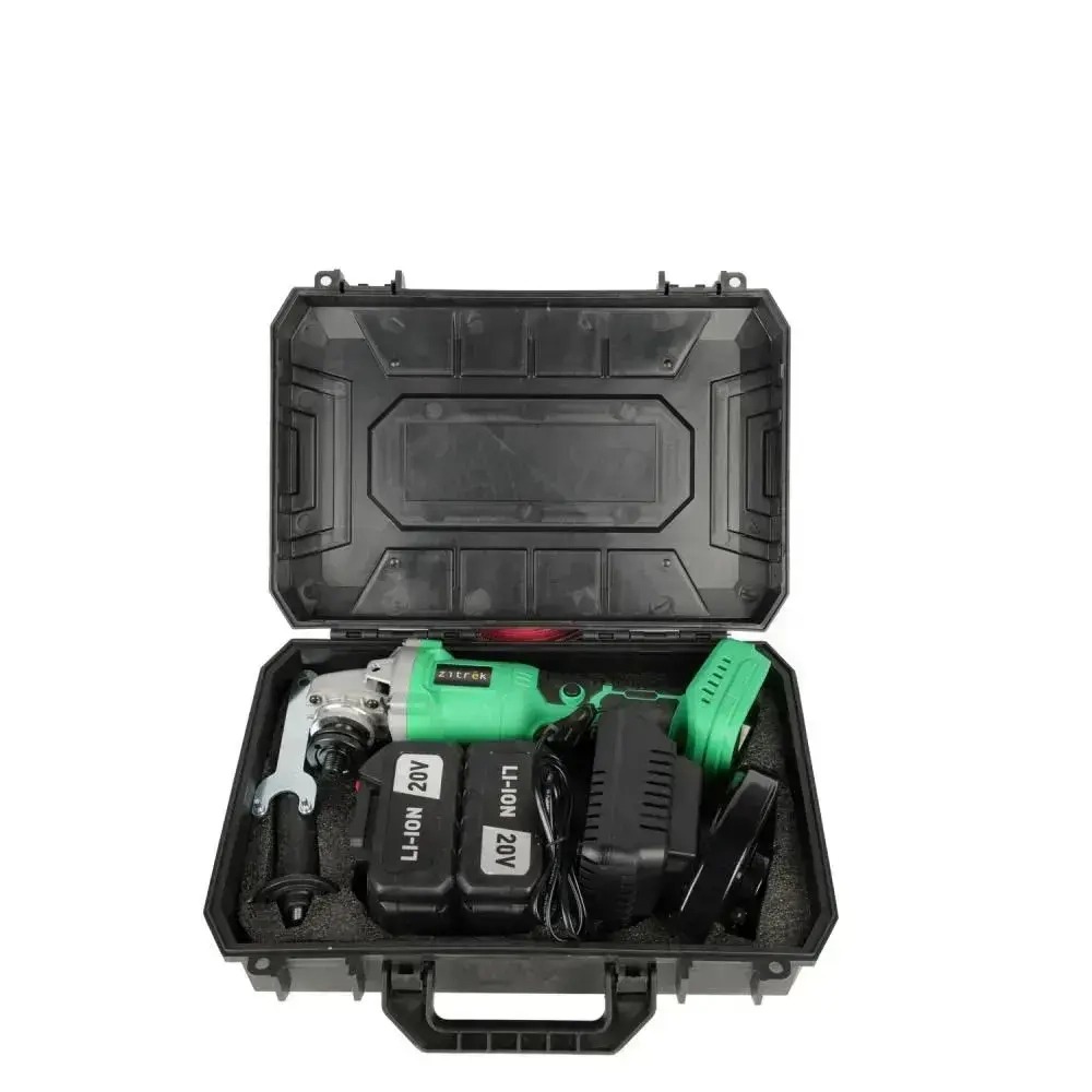 Болгарка аккумуляторная Zitrek ZKAG20-125 PRO (20 В, 2 АКБ 4Ач и З/У, 8000 об/мин, d диска 125 мм, кейс) УШМ / шлифмашина