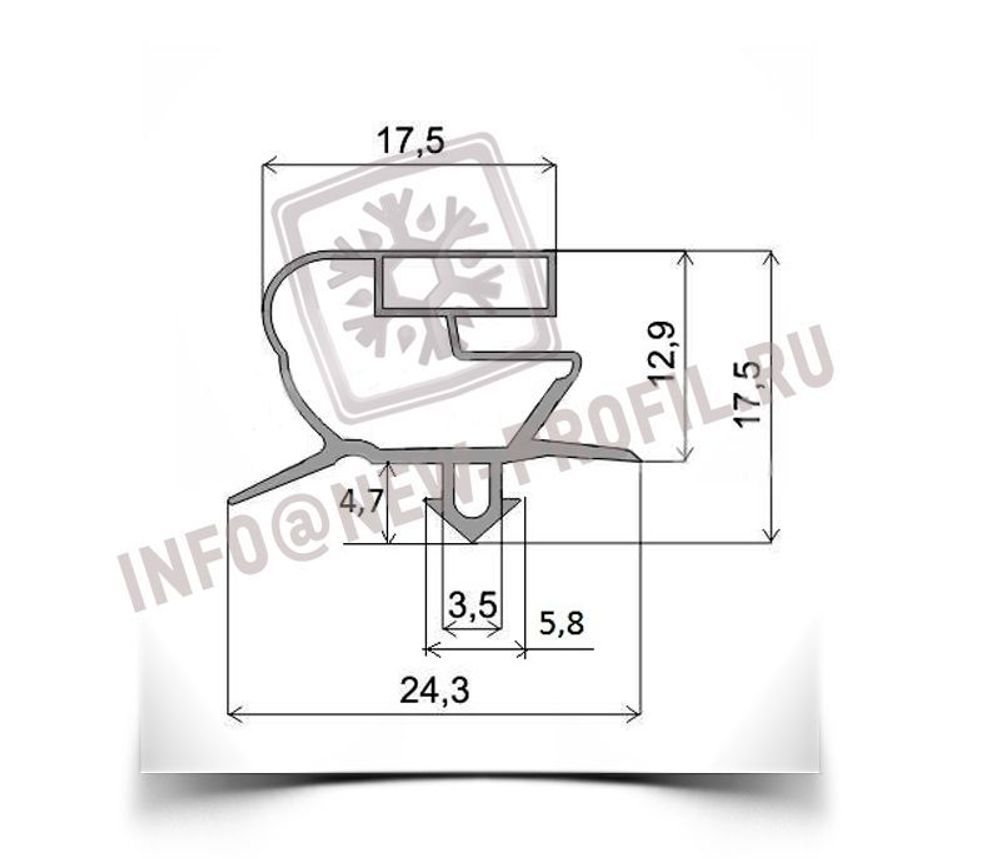 Уплотнительный профиль_018 (тип РН) для холодильного оборудования.