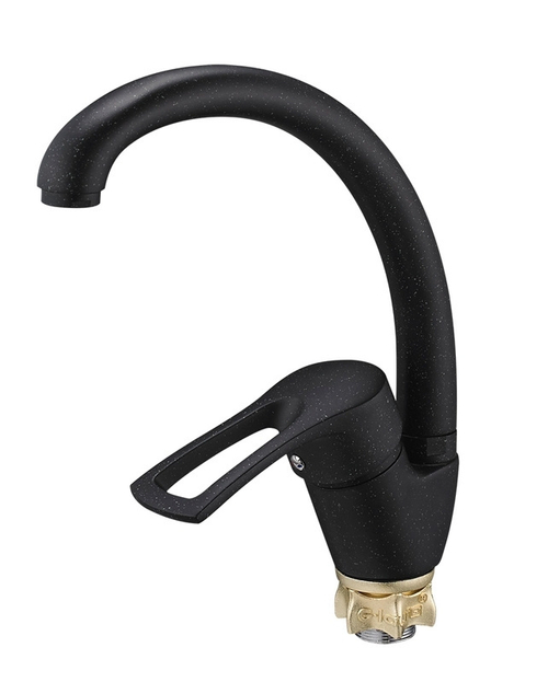 Смеситель ZEGOR для кухни с поворотным изливом ф40, гайка YUB4-A181KB