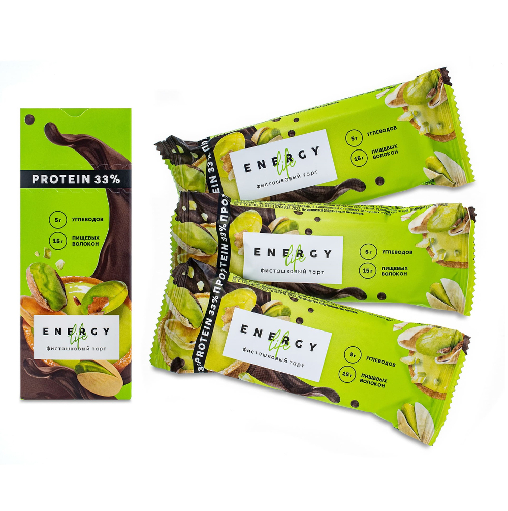 Energy Life Батончик протеиновый "Тарт фисташковый" 3шт/упак