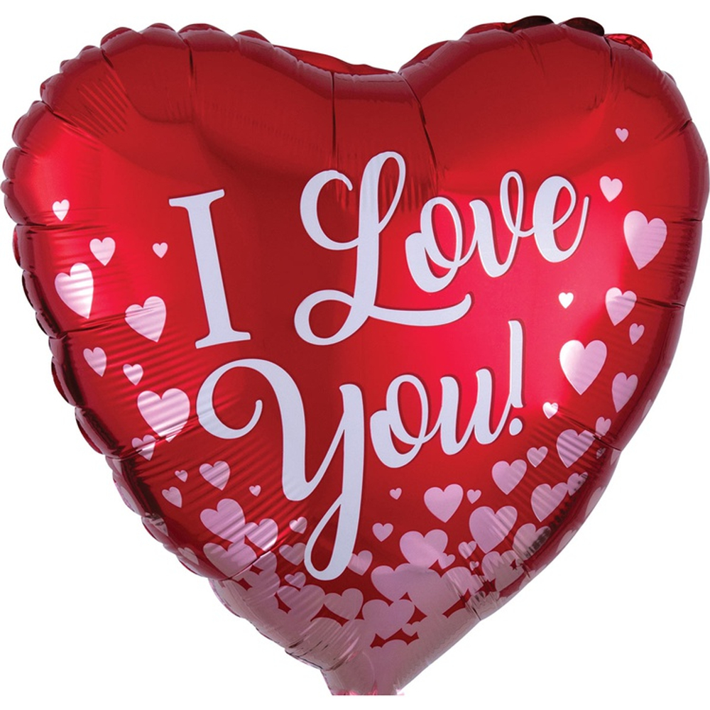 Шар Фольгированный Сердца Rose (Красный)