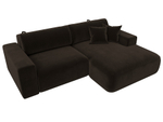 Диван угловой Лига-036 НПБ Классик правый угол МИКРОВЕЛЬВЕТ Коричневый