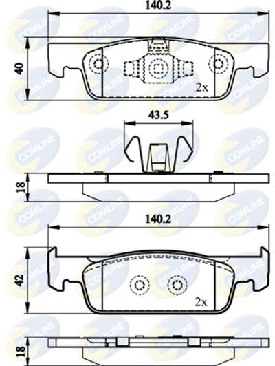COMLINE - CBP02144-CML - Brake Pad Set, disc brake