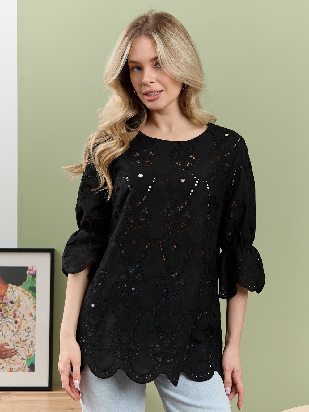 Блузка Милица-1 Виотекс ЧЕРНЫЙ -4