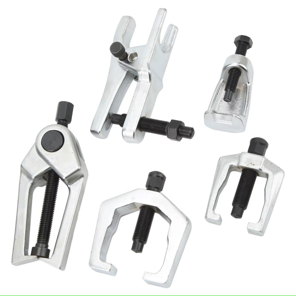 Набор съемников шаровых опор и рулевых тяг, 5 предметов /Набор съемников рулевых и шаровых соединений с изменяемой высотой