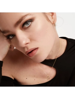 Колье Буква S серебро 925 пробы покрытое золотом