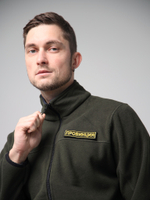 Толстовка худи флисовая на молнии зипка зип провинция хаки зеленая зеленый