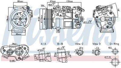 NISSENS - 891017-NIS - Compressor, air conditioning