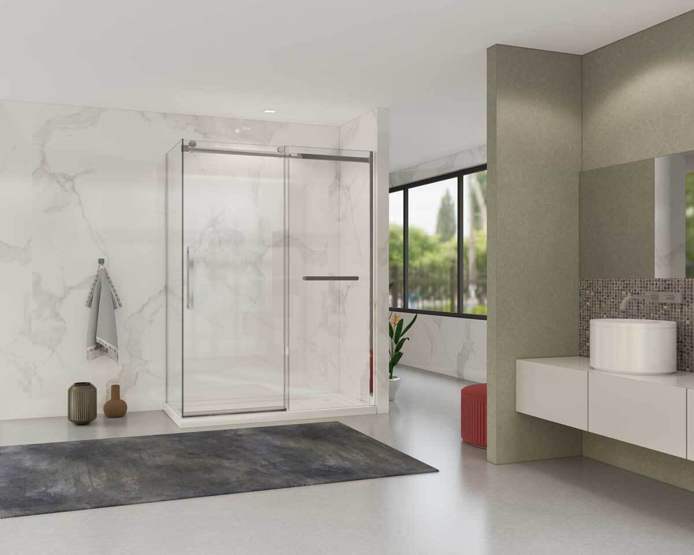 Душевой уголок Como Soft VSR-1CS1014CL, 1400*1000, хром, стекло прозрачное