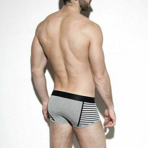 Мужские трусы боксеры серые ES Collection stripe-mix-boxer-bleu-un231