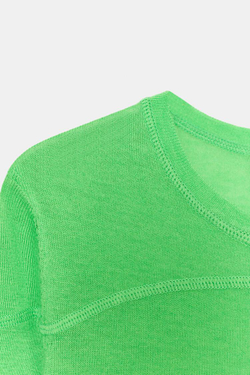 ZARA СВИТЕР ИЗ ТОНКОЙ СМЕСОВОЙ ШЕРСТИ, ЗЕЛЕНЫЙ