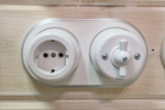 Коробка распределительная ретро, пластиковая, белая, Вектор Interior Electric РКВ-01