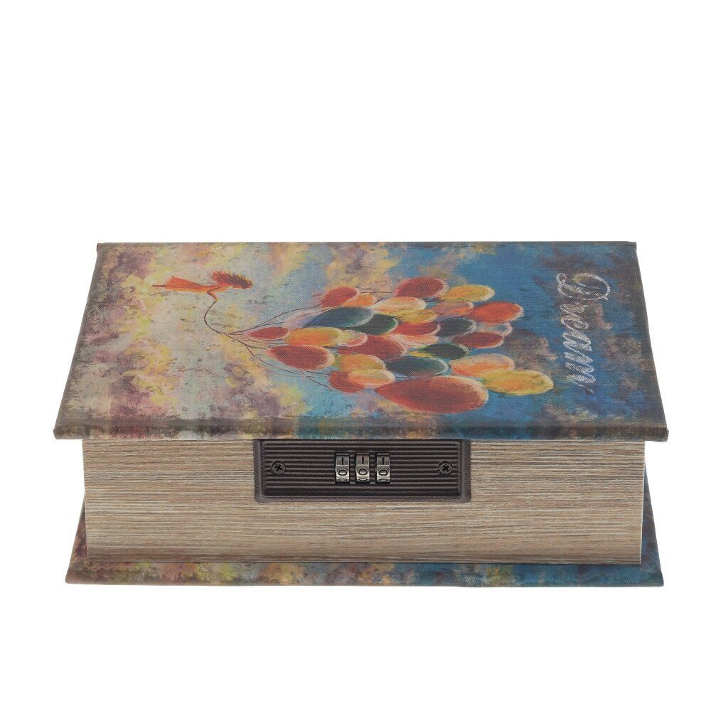 GAEM Шкатулка-книга с кодовым замком, L15,5 W7 H22 см
