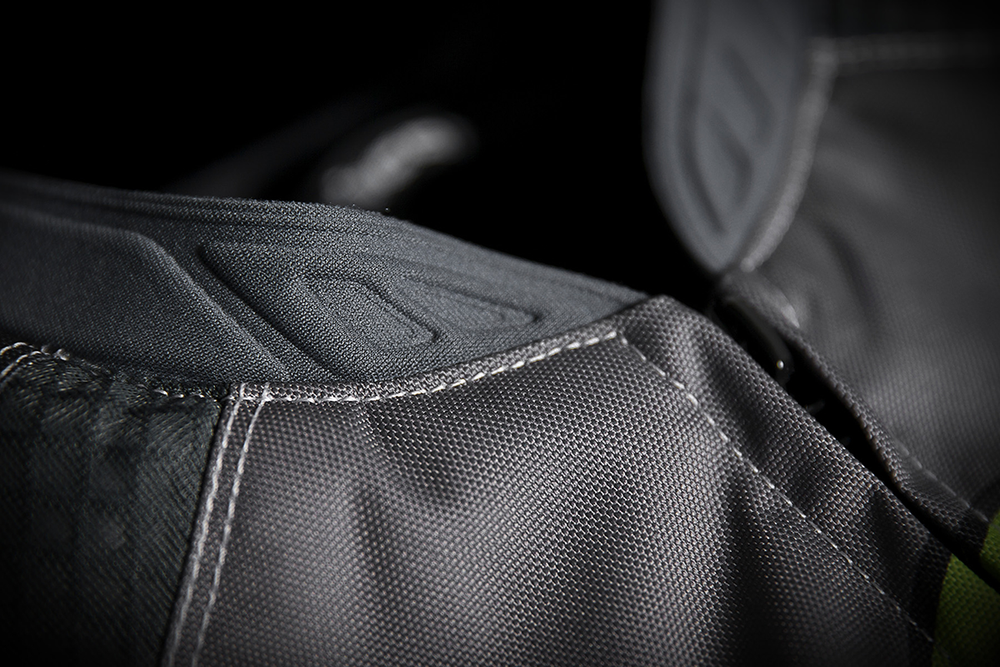 Мотокуртка - ICON OVERLORD (текстиль, серо-зеленая)