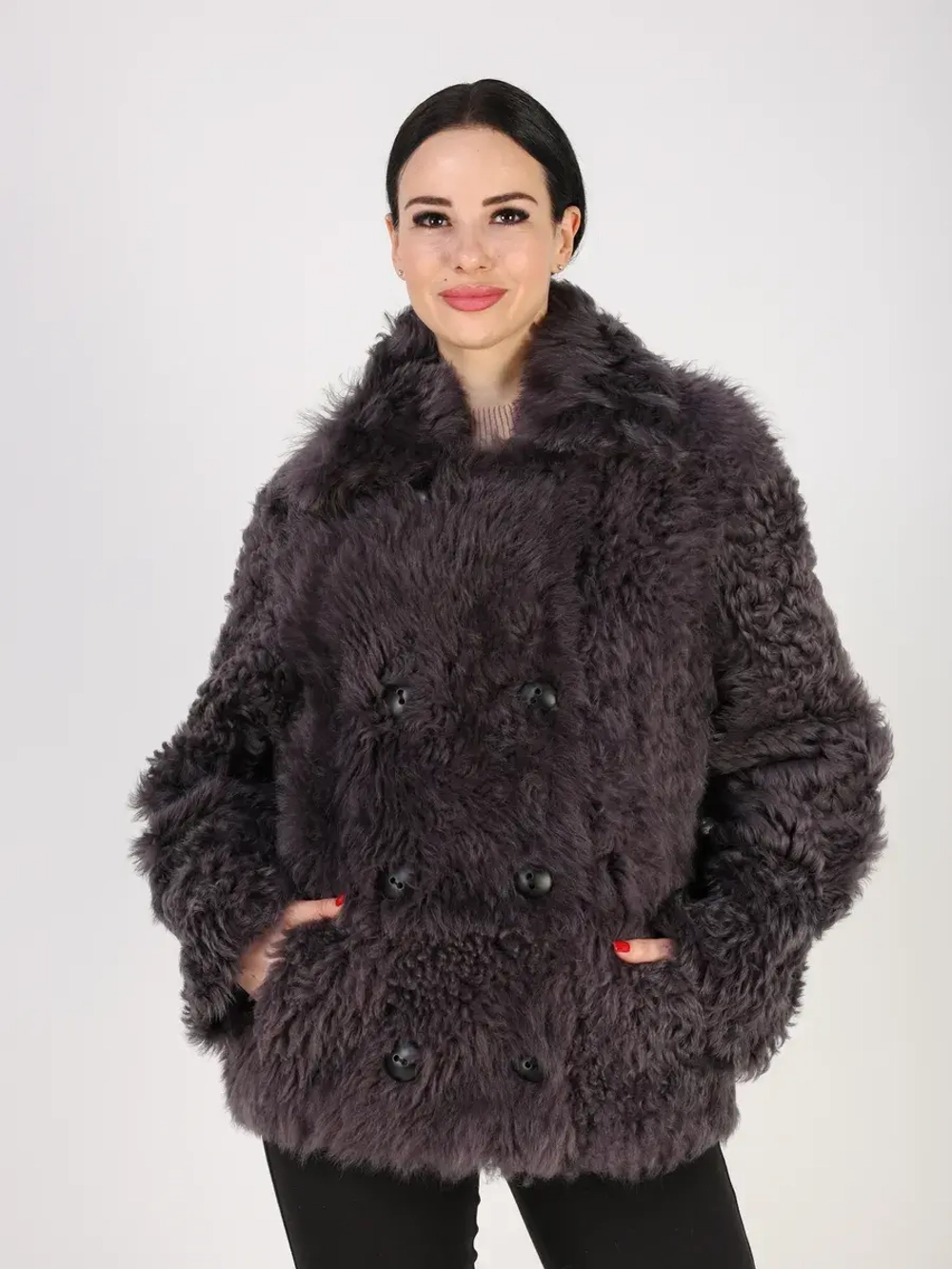 Дубленка зимняя шуба натуральная короткая