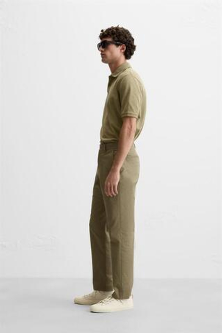 ZARA БРЮКИ ЧИНОС STRAIGHT-LEG, РЫЖЕВАТО-КОРИЧНЕВЫЙ