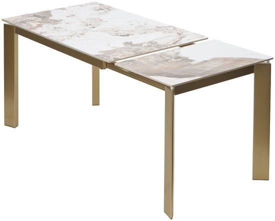 Стол CORNER 120 GLOSS LUXURY PANDORA SOLID CERAMIC / шампань