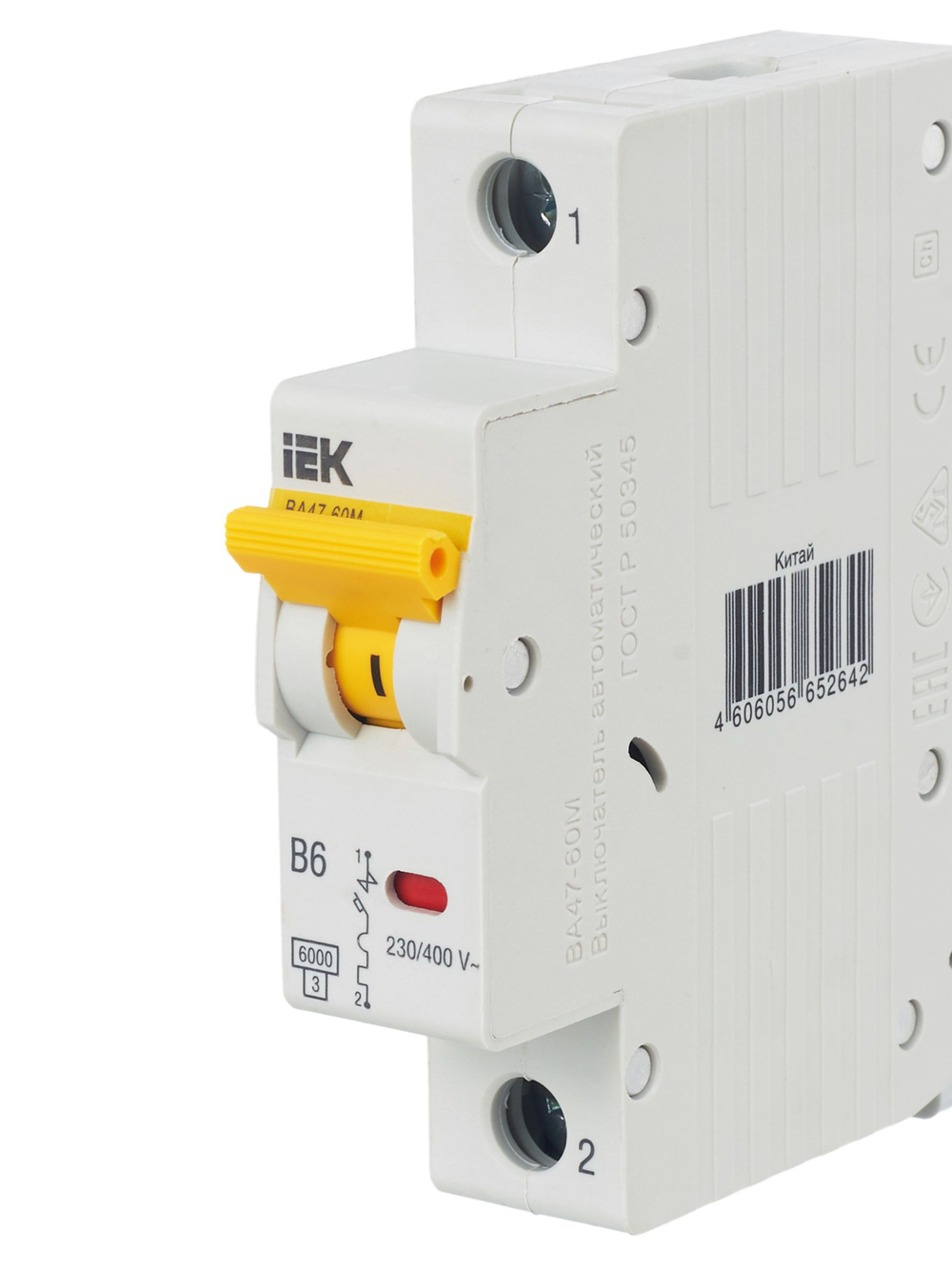 KARAT Автоматический выключатель ВА47-60M 1P B 6А 6кА IEK