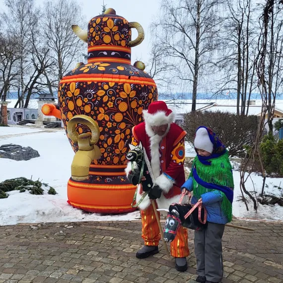 Надувной Самовар с чайником