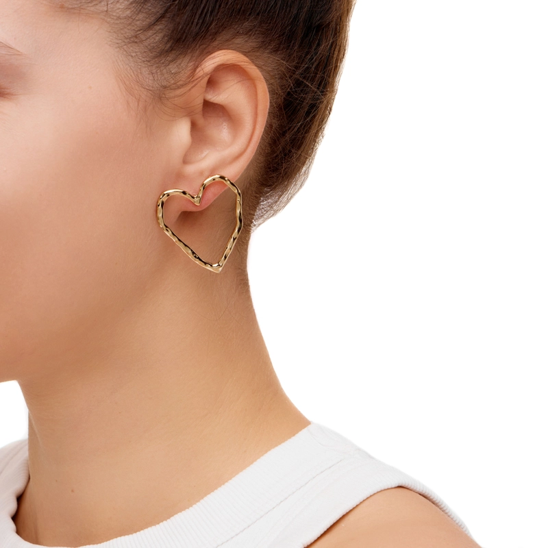 Серьги Пустые Сердца – Золото