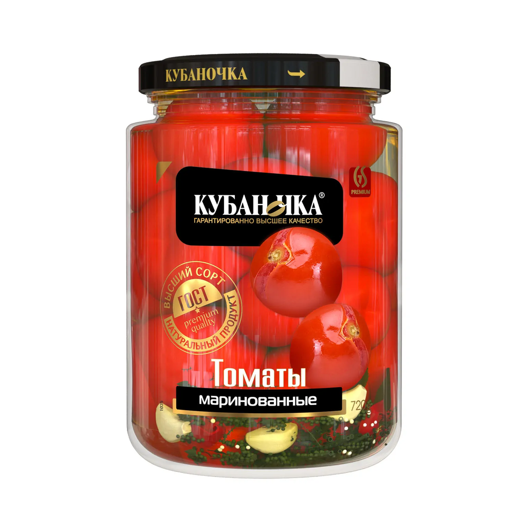 Томаты маринованные "Кубаночка" с/б 720 гр 1/8