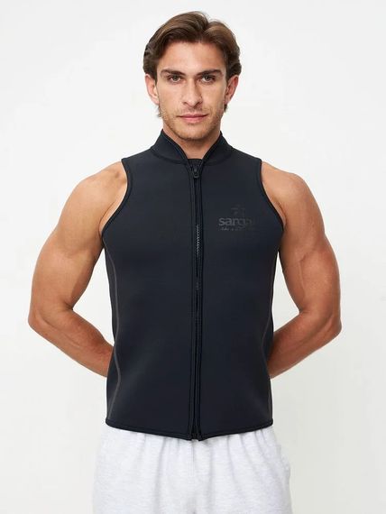 Жилет на молнии Sargan Black King men 2 мм черный