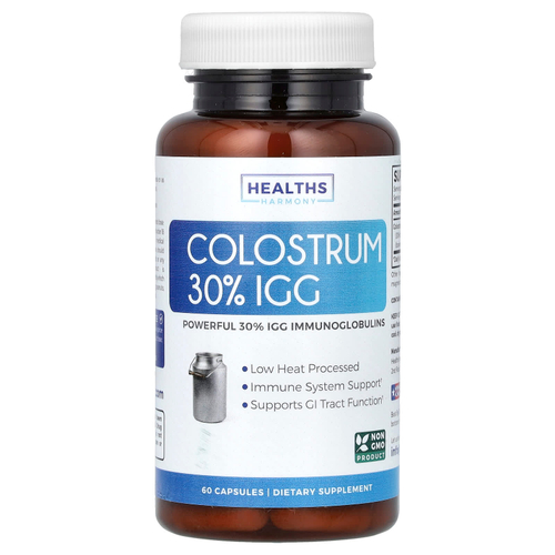 Healths Harmony, Молозиво 30% IGG, 60 капсул (500 мг на капсулу)