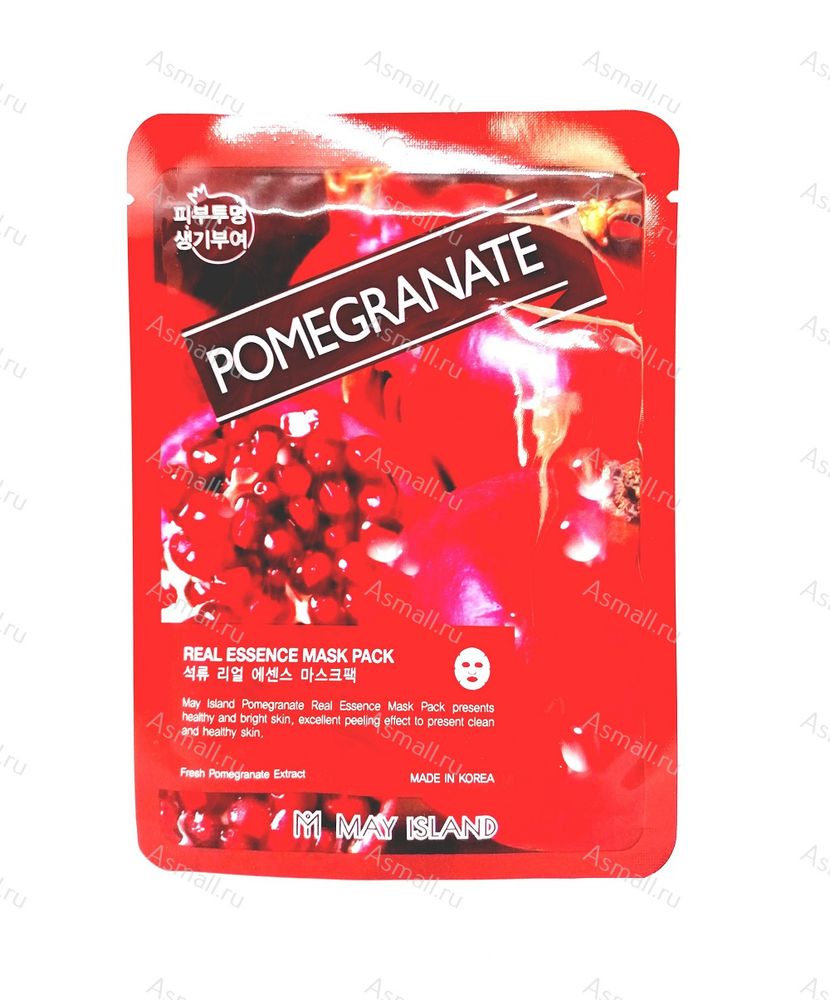 Маска тканевая с экстрактом граната Real Essense Pomegranate Mask Pack, MAYISLAND, Корея, 25 мл.