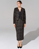 Юбка длины миди из премиального твида