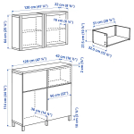 Комбинация для хранения - IKEA BESTÅ/BESTA/БЕСТА/БЕСТО ИКЕА, 120x42x240 см, белый,