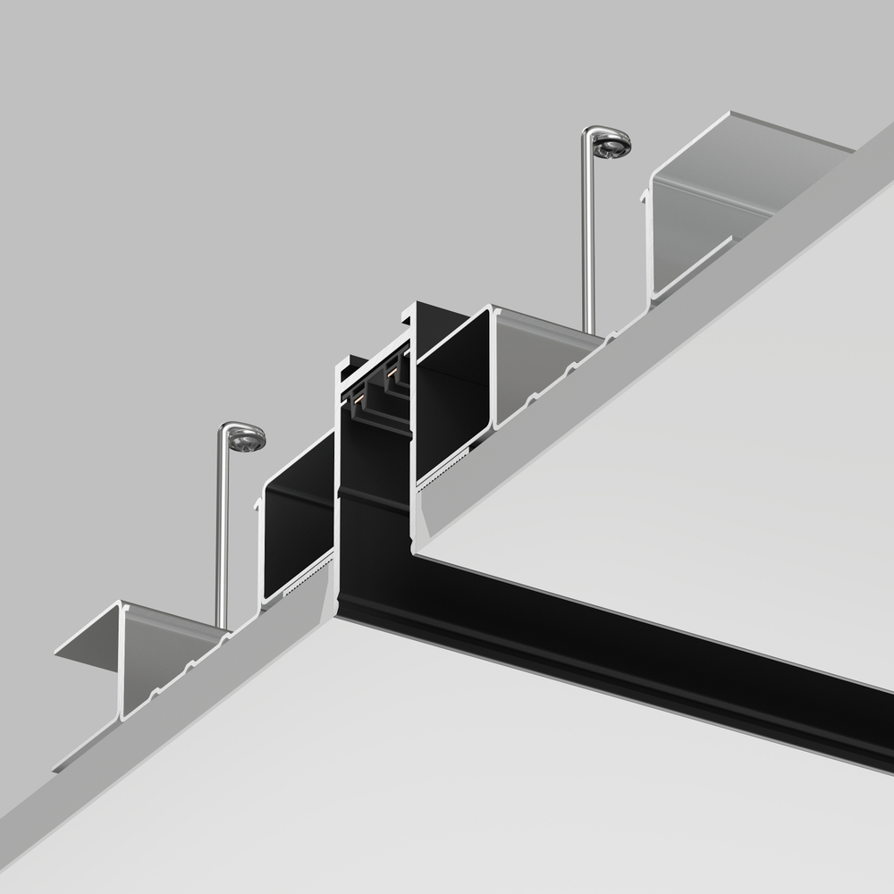 TR2013-BK Встраиваемый шинопровод SMART 3м под ГКЛ, черный